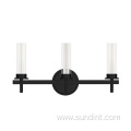 Stylish 3-Light Black Wall Sconce Decorative Vanity Light